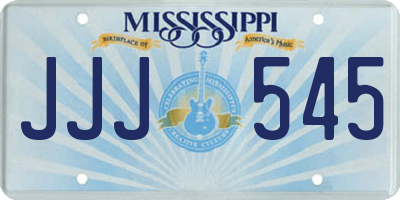 MS license plate JJJ545