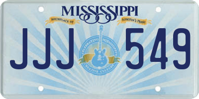 MS license plate JJJ549