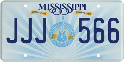 MS license plate JJJ566