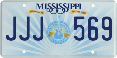 MS license plate JJJ569