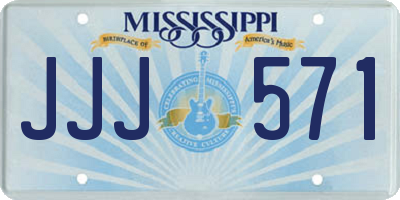 MS license plate JJJ571