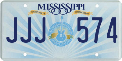 MS license plate JJJ574