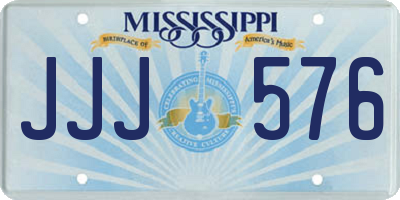 MS license plate JJJ576