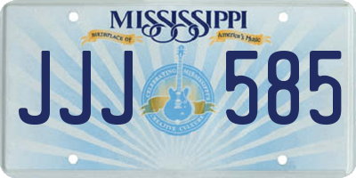 MS license plate JJJ585