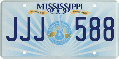 MS license plate JJJ588