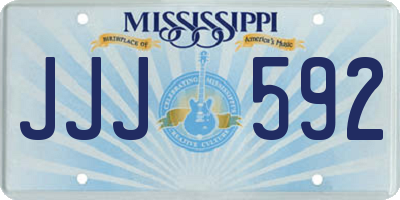 MS license plate JJJ592