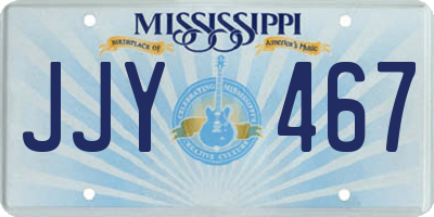 MS license plate JJY467