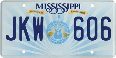 MS license plate JKW606