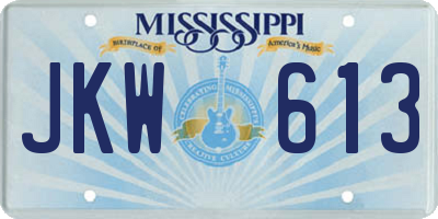 MS license plate JKW613