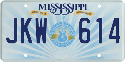 MS license plate JKW614