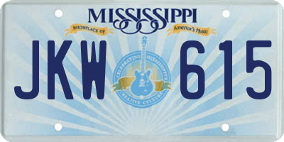 MS license plate JKW615