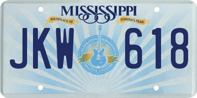 MS license plate JKW618