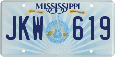 MS license plate JKW619