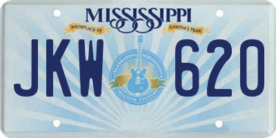MS license plate JKW620
