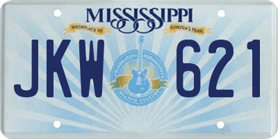 MS license plate JKW621