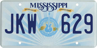 MS license plate JKW629