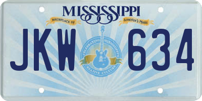 MS license plate JKW634