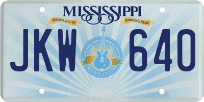 MS license plate JKW640