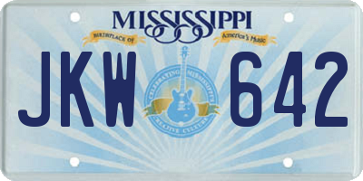 MS license plate JKW642