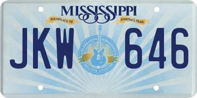 MS license plate JKW646