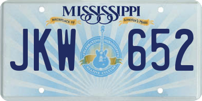 MS license plate JKW652