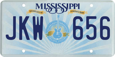 MS license plate JKW656