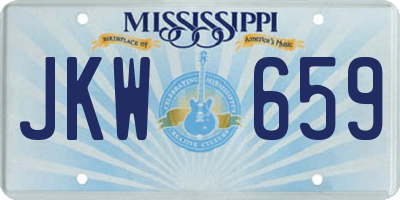 MS license plate JKW659