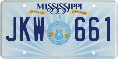 MS license plate JKW661