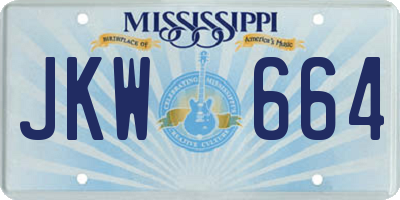 MS license plate JKW664
