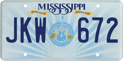 MS license plate JKW672