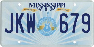 MS license plate JKW679