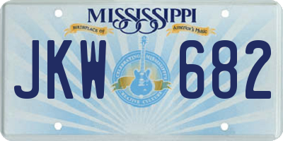 MS license plate JKW682