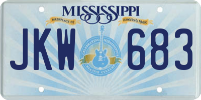 MS license plate JKW683
