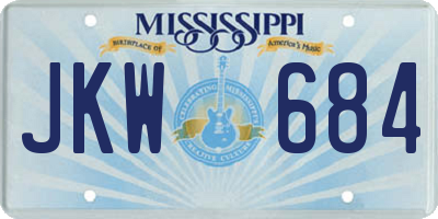 MS license plate JKW684