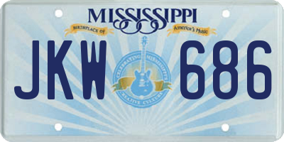 MS license plate JKW686