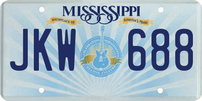 MS license plate JKW688