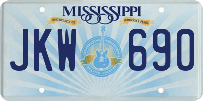 MS license plate JKW690