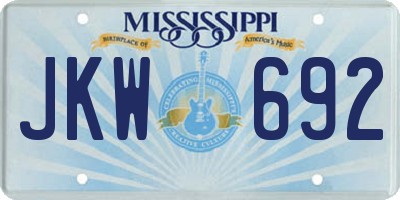 MS license plate JKW692