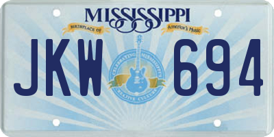 MS license plate JKW694