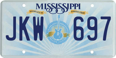 MS license plate JKW697