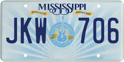MS license plate JKW706