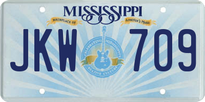 MS license plate JKW709
