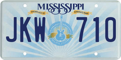 MS license plate JKW710