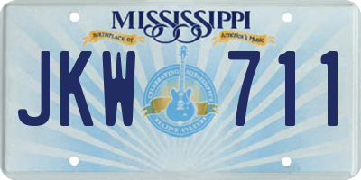 MS license plate JKW711