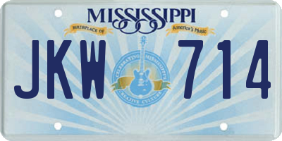 MS license plate JKW714