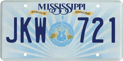 MS license plate JKW721