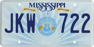 MS license plate JKW722