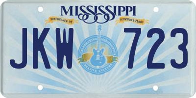 MS license plate JKW723