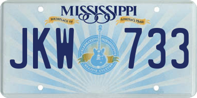 MS license plate JKW733