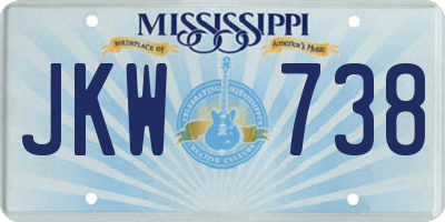 MS license plate JKW738